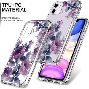 BICOL iPhone 11 Case Clear,12ft Drop Tested,Military with Design for Girls Women